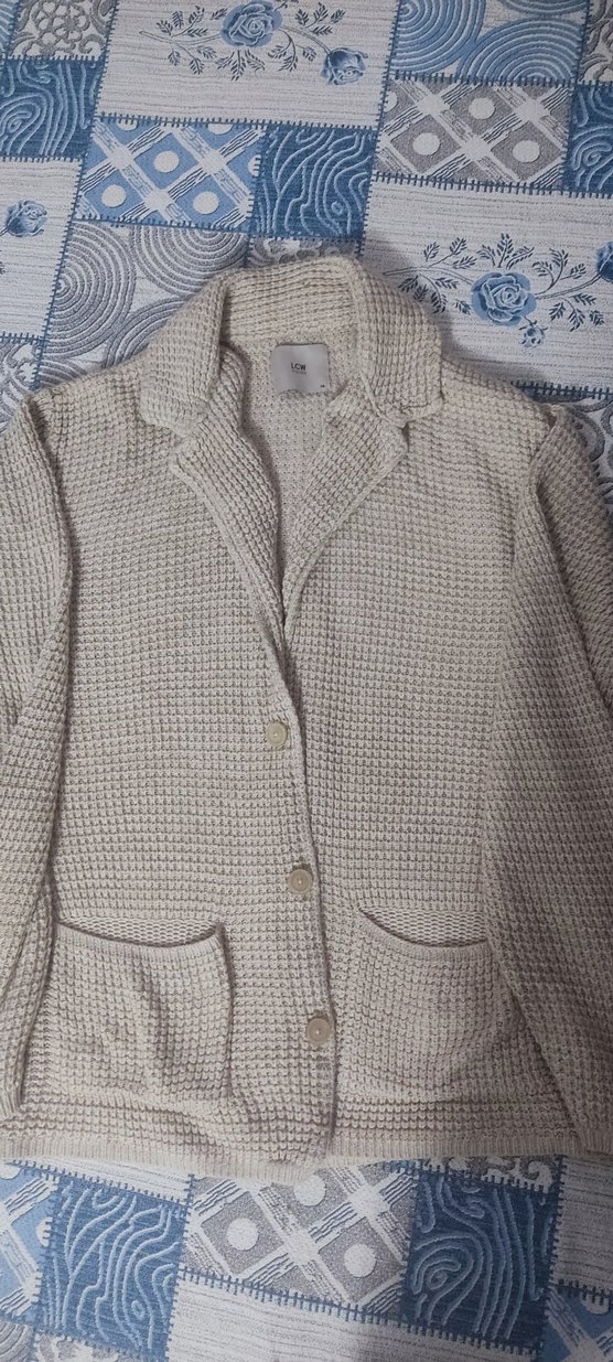 Bej Örgü Kadın Hırka - Görsel 2