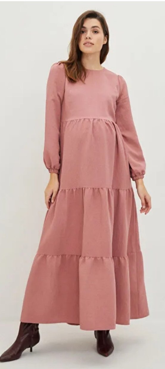 Diger Pembe Uzun Bohem Elbise - Görsel 2