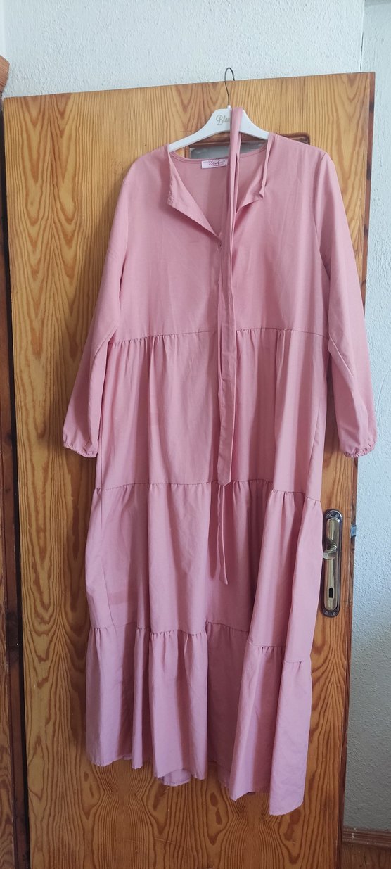 Diger Pembe Uzun Bohem Elbise - Görsel 3