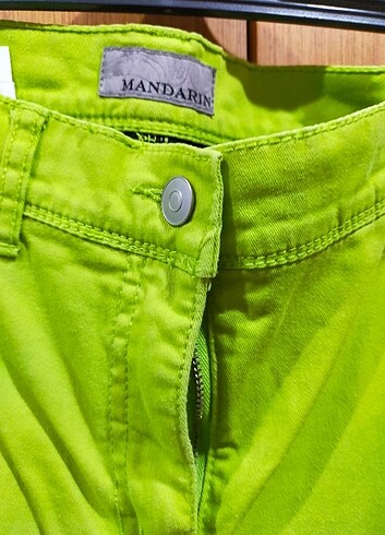 46 Beden Fıstık yeşili Mandarin pantolon