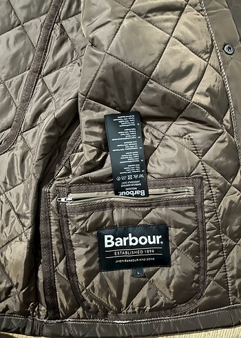 Barbour Capitone Ceket + Şal + Bere Set - Görsel 7