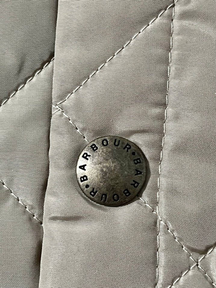 Barbour Bej Kapitone Düğmeli Ceket - Görsel 3