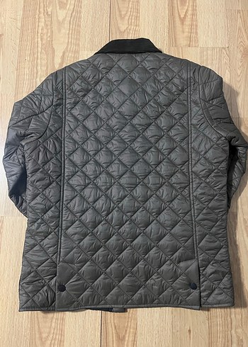 Barbour Gri Düğmeli Erkek Mont - Görsel 6