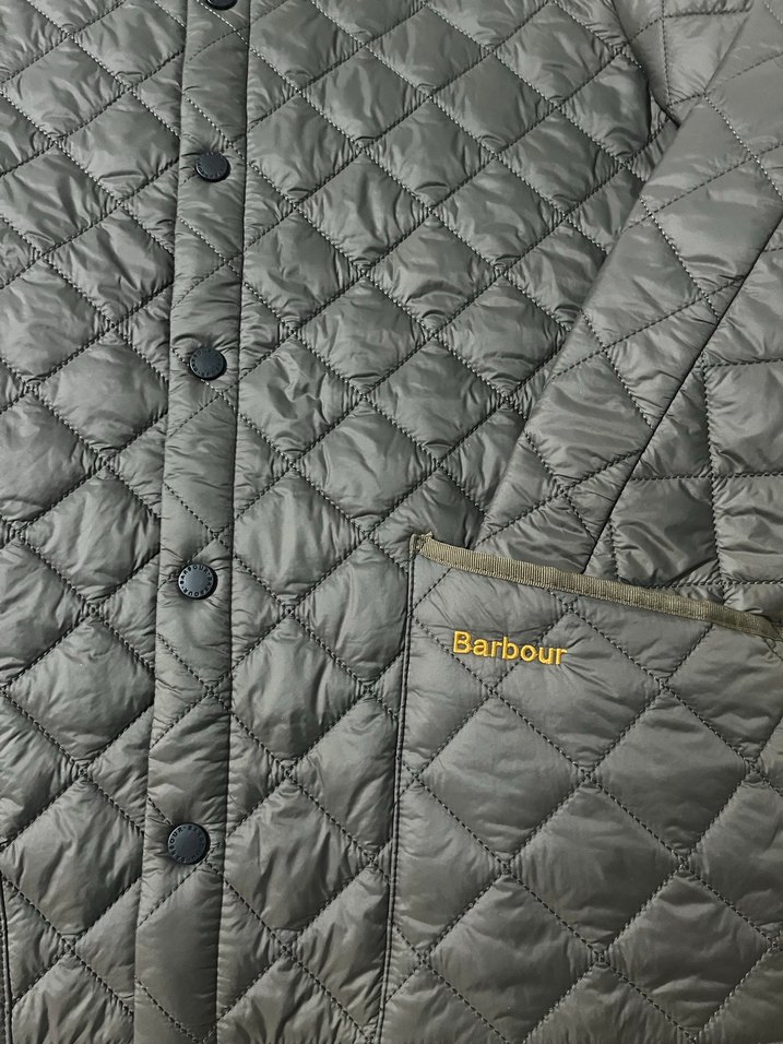 Barbour Gri Düğmeli Erkek Mont - Görsel 2