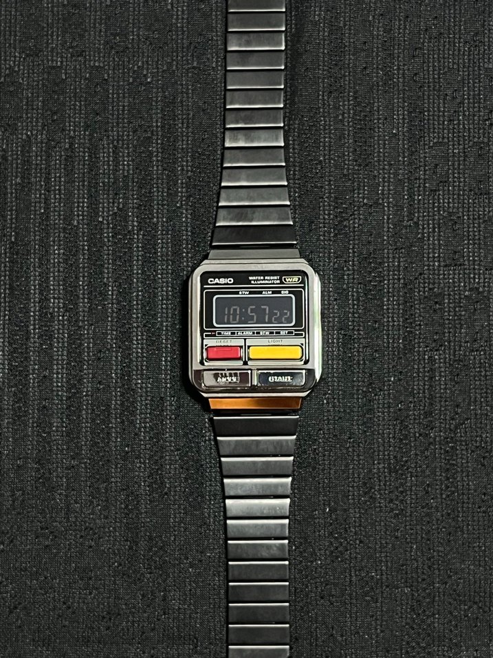 Siyah Casio Dijital Erkek Saat Vintage - Görsel 2
