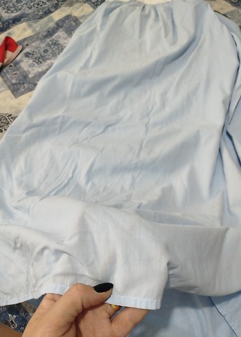 Mavi Askılı Hamile ve Emzirme Gecelik - Görsel 4