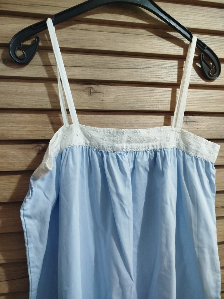 Mavi Askılı Hamile ve Emzirme Gecelik - Görsel 2