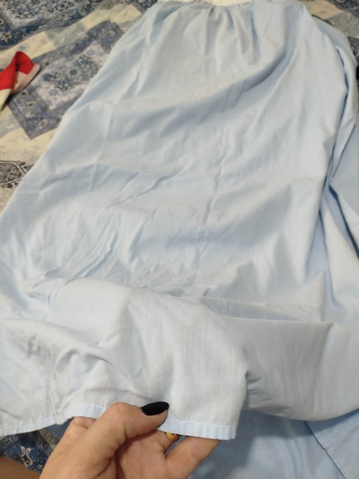 Mavi Askılı Hamile ve Emzirme Gecelik - Görsel 4