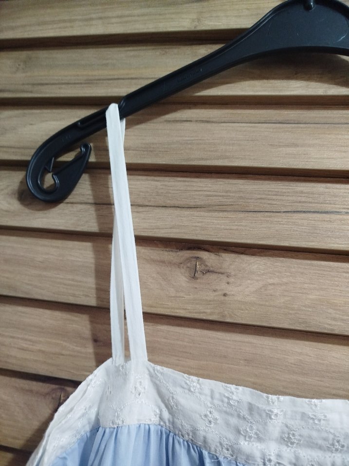 Mavi Askılı Hamile ve Emzirme Gecelik - Görsel 3