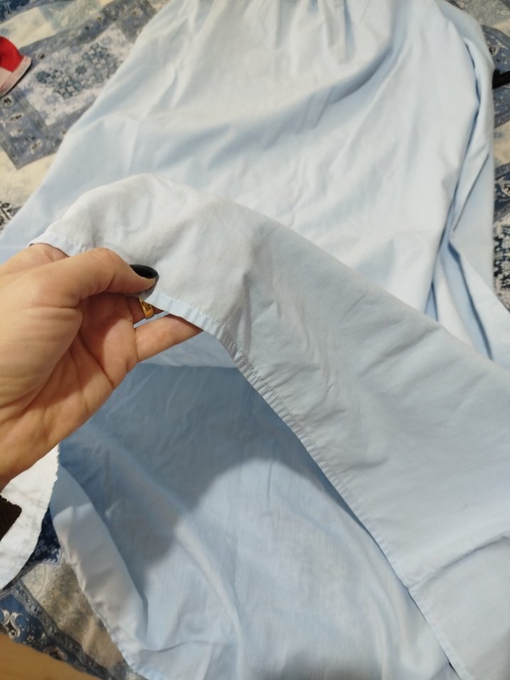 Mavi Askılı Hamile ve Emzirme Gecelik - Görsel 5