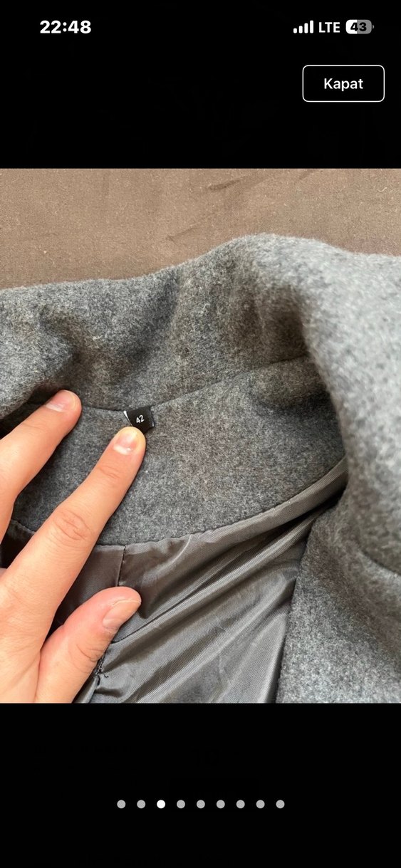 Gri Düğmeli blazer - Görsel 2