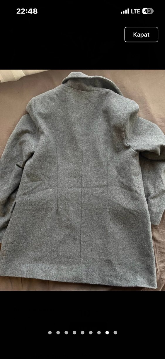 Gri Düğmeli blazer - Görsel 5