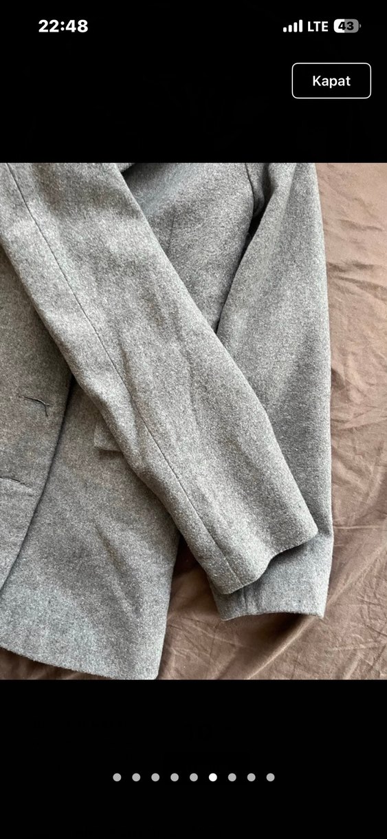 Gri Düğmeli blazer - Görsel 4
