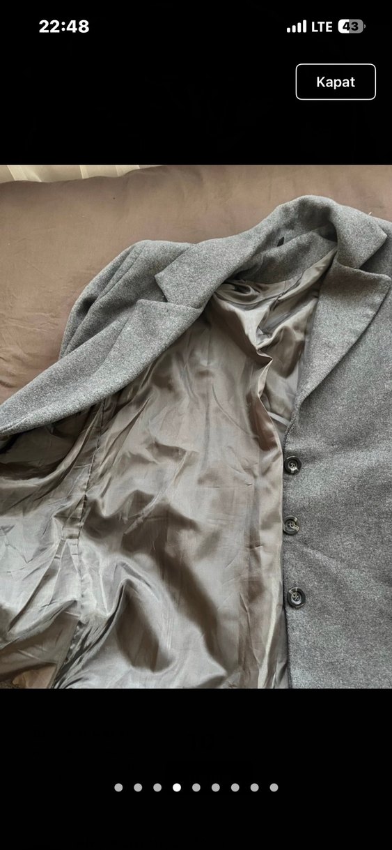 Gri Düğmeli blazer - Görsel 3