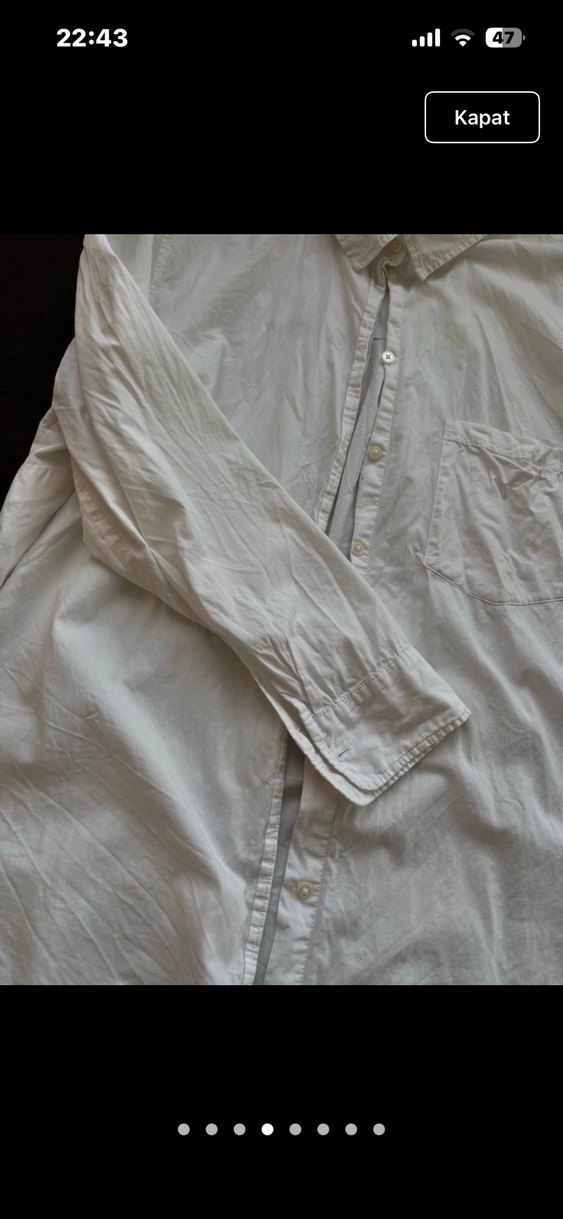Oversize beyaz gömlek - Görsel 4