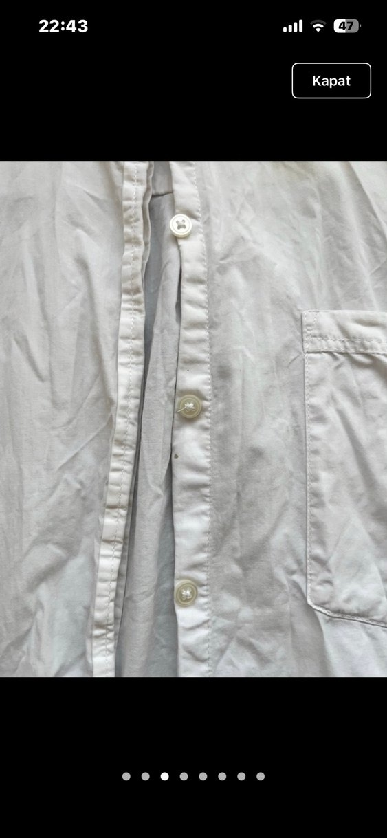 Oversize beyaz gömlek - Görsel 3