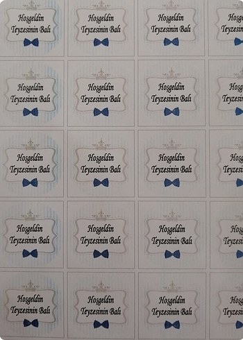 Bej Parlak Kağıt Üzerinde Kişiye Özel Etiketler - Görsel 9