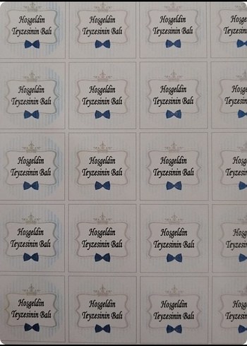 Bej Parlak Kağıt Üzerinde Kişiye Özel Etiketler - Görsel 6