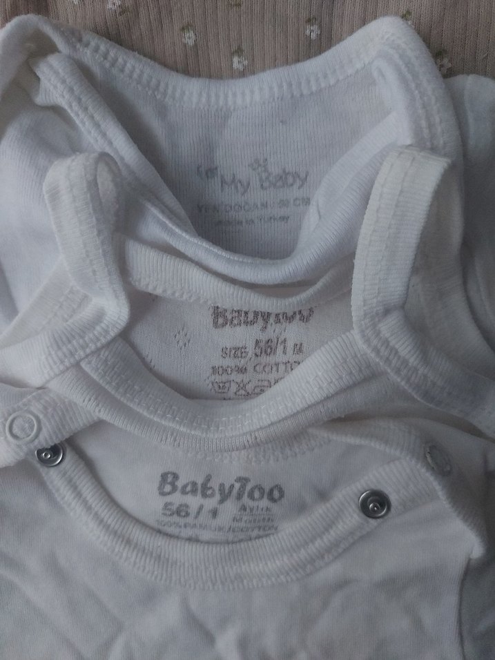 Kısa Kollu Pamuklu Bebek Body - Görsel 3