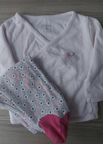 Beyaz Dantel Detaylı Bebek Kız Takımı - Görsel 2