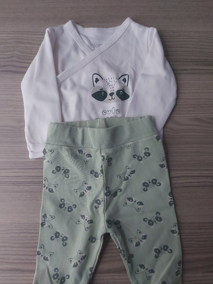 Uzun Kollu Gri Baskılı Erkek Bebek Takımı - Görsel 2