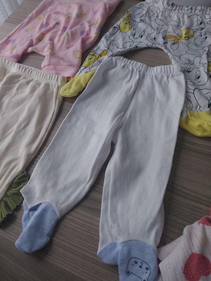 Kız Bebek Pamuklu Elastik Bel Pantolonlar - Görsel 3