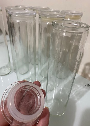 Şeffaf Uzun Cam baharat seti - Görsel 3