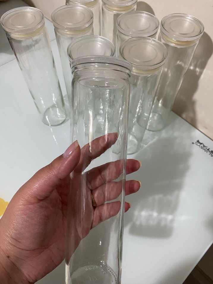 Şeffaf Uzun Cam baharat seti - Görsel 2