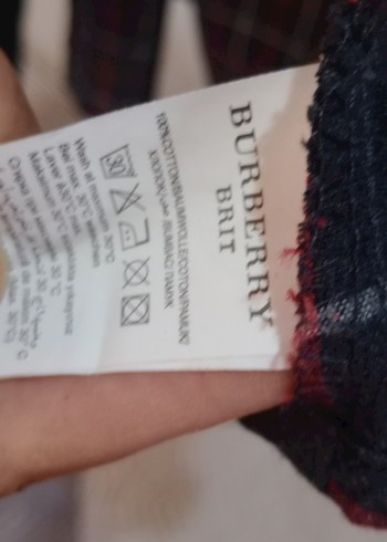 m Beden Burberry Marka Ekoseli Cotton Kışlık Gömlek