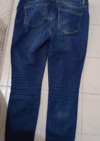 29 Beden mavi Renk Düğmeli Mavi Kadın Kot Pantolon