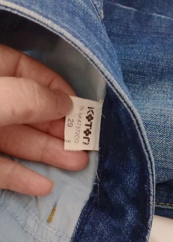 Düğmeli Mavi Kadın Kot Pantolon