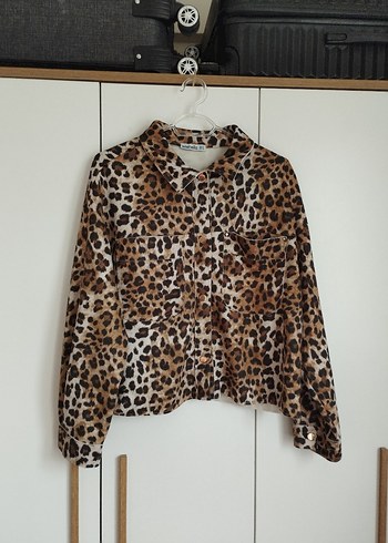 Leopar Desenli Kadın Ceket