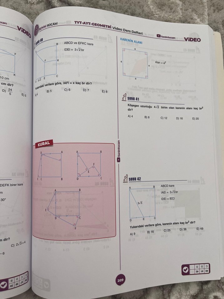 2021 Benim Hocam TYT-AYT Geometri Video Ders Defteri - Görsel 4