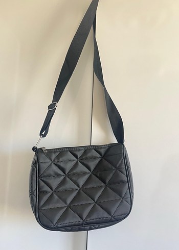 Siyah Deri Fermuarlı Kadın Çanta - Görsel 4