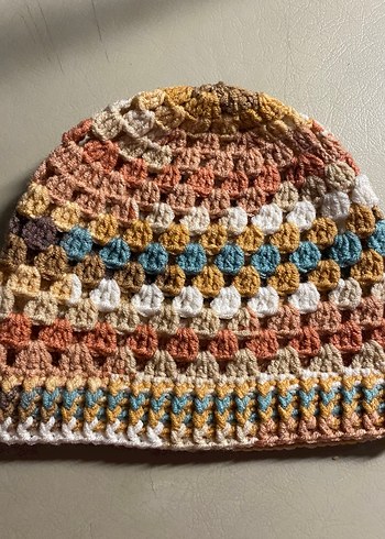 Pastel Renkli Örgü Bohem Kadın Bere - Görsel 3