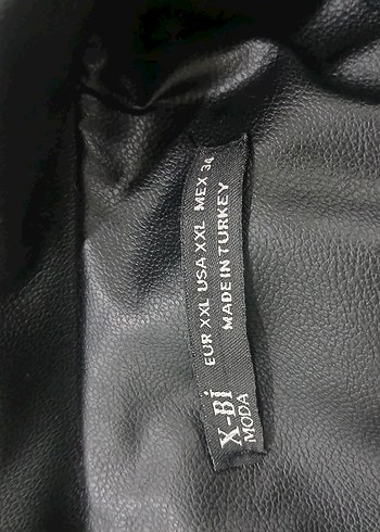 Kadın Parlak Siyah Deri Biker Ceket - Görsel 3