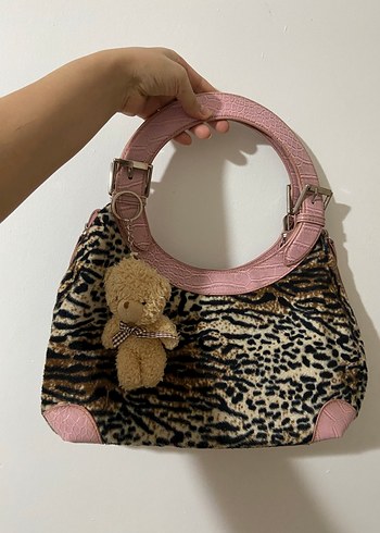 American Vintage Pembe Leopar Desenli Kadın Çanta