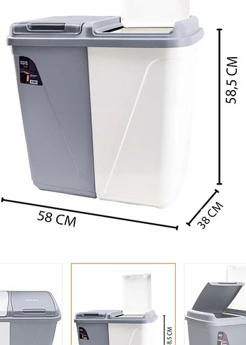 Gri ve Beyaz Çift Bölmeli - Görsel 2