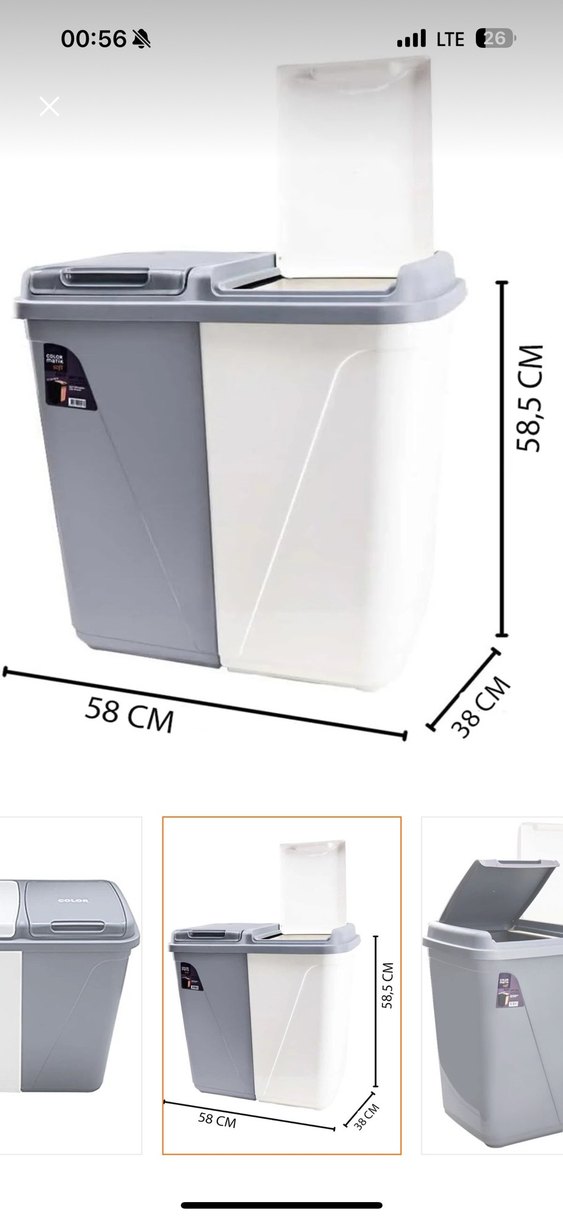 Gri ve Beyaz Çift Bölmeli - Görsel 2