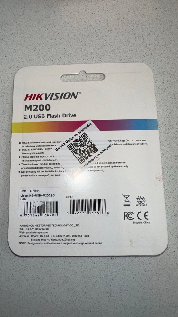 Hikvision M200 8GB USB 2.0 Flash Bellek - Görsel 2