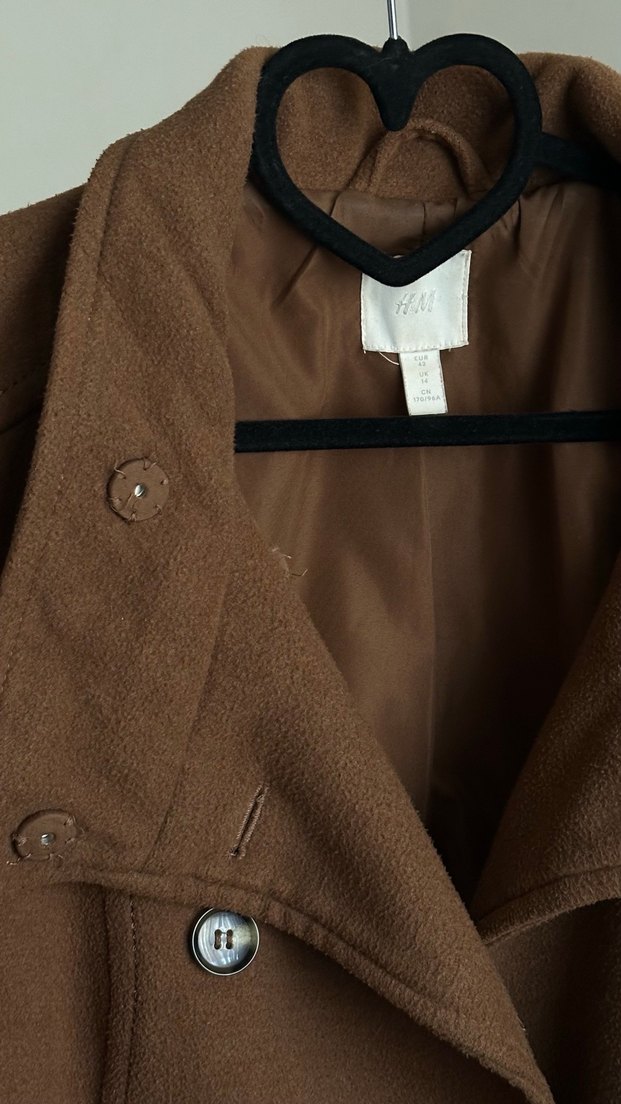 H&M Kadın Kaşe Kaban - Görsel 5