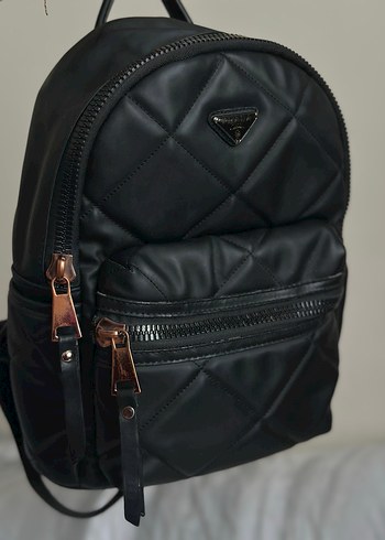 Kadın Siyah Deri Sırt Çantası - Görsel 6