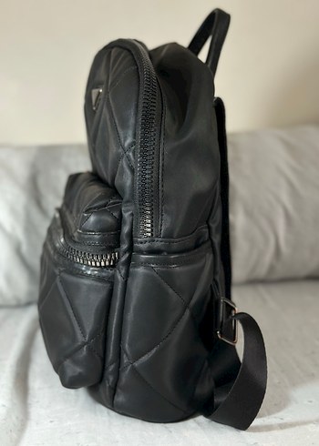 Kadın Siyah Deri Sırt Çantası - Görsel 4