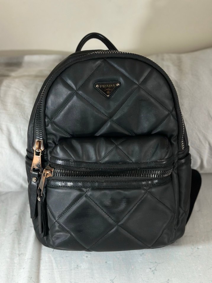 Kadın Siyah Deri Sırt Çantası - Görsel 2