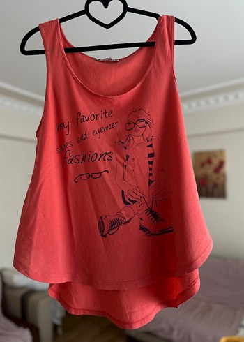 Nar Çiçeği Baskılı Atlet - Görsel 3