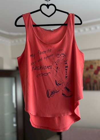 Nar Çiçeği Baskılı Atlet - Görsel 4