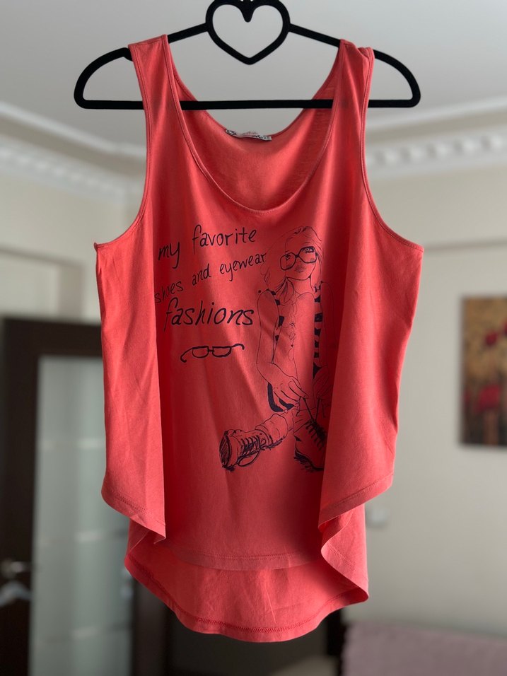 Nar Çiçeği Baskılı Atlet - Görsel 2