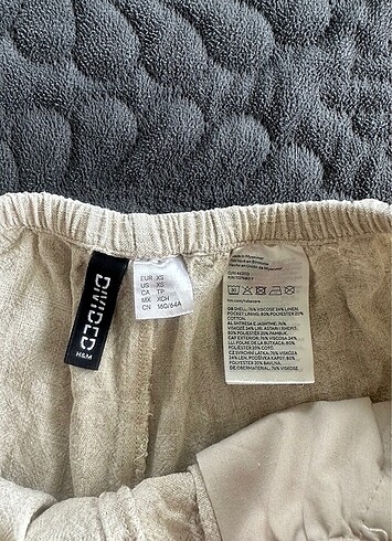 xs Beden camel Renk H&M Keten Şort