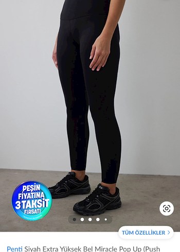 Penti Siyah Yüksek Bel Spor Tayt