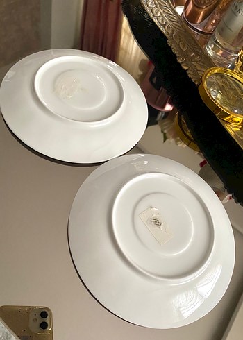 Çiçek Desenli Beyaz Çay Tabağı - Görsel 6